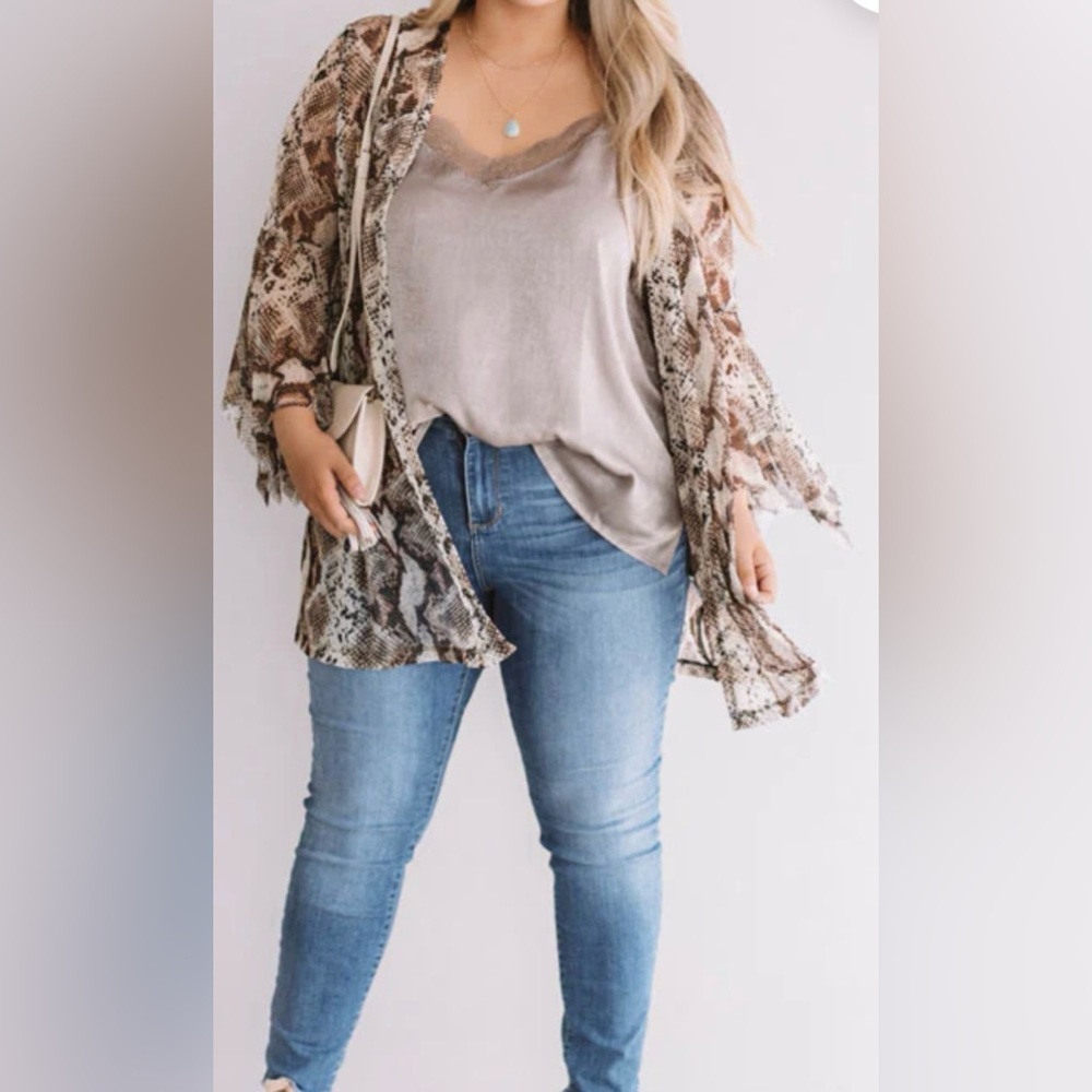 Nine West Sheer Kimono One size Fits Most